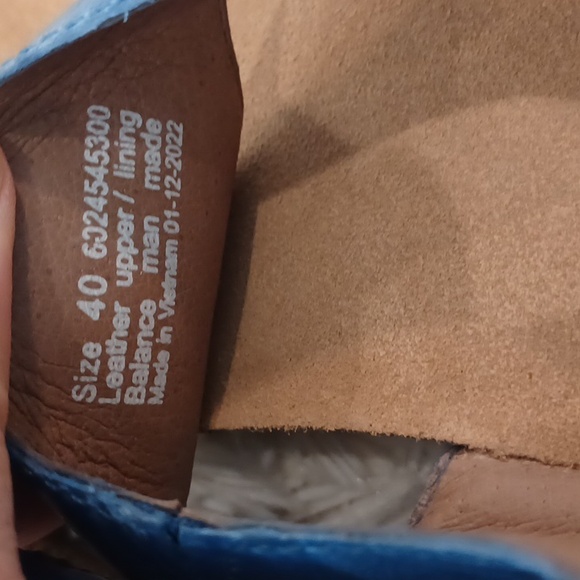 Dansko Reece Waxy Burnished Blue Leather Sandals Cork Footbed NEW SZ EU 40 - Picture 13 of 16